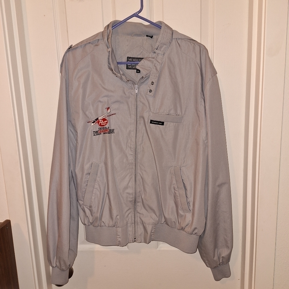 Members Only Gray Post Cereals Jacket Size 46